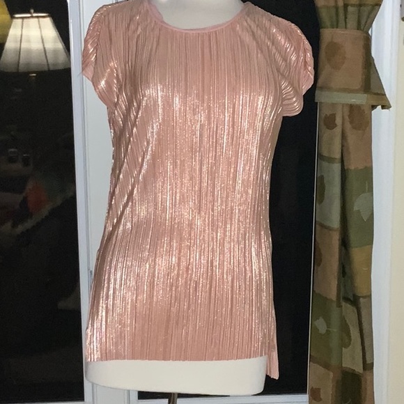 Context Exclusively At Lord And Taylor Plisse Pull-Over Top Size Small - Picture 1 of 14